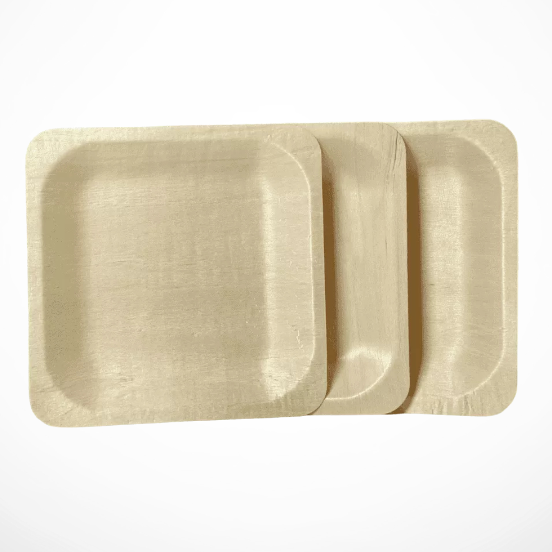 Platos de madera bambú
