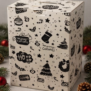 Caja Navideña Eco Kraft Negro