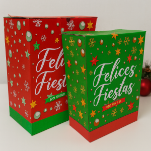 Caja Navideña Eco Kraft Colores